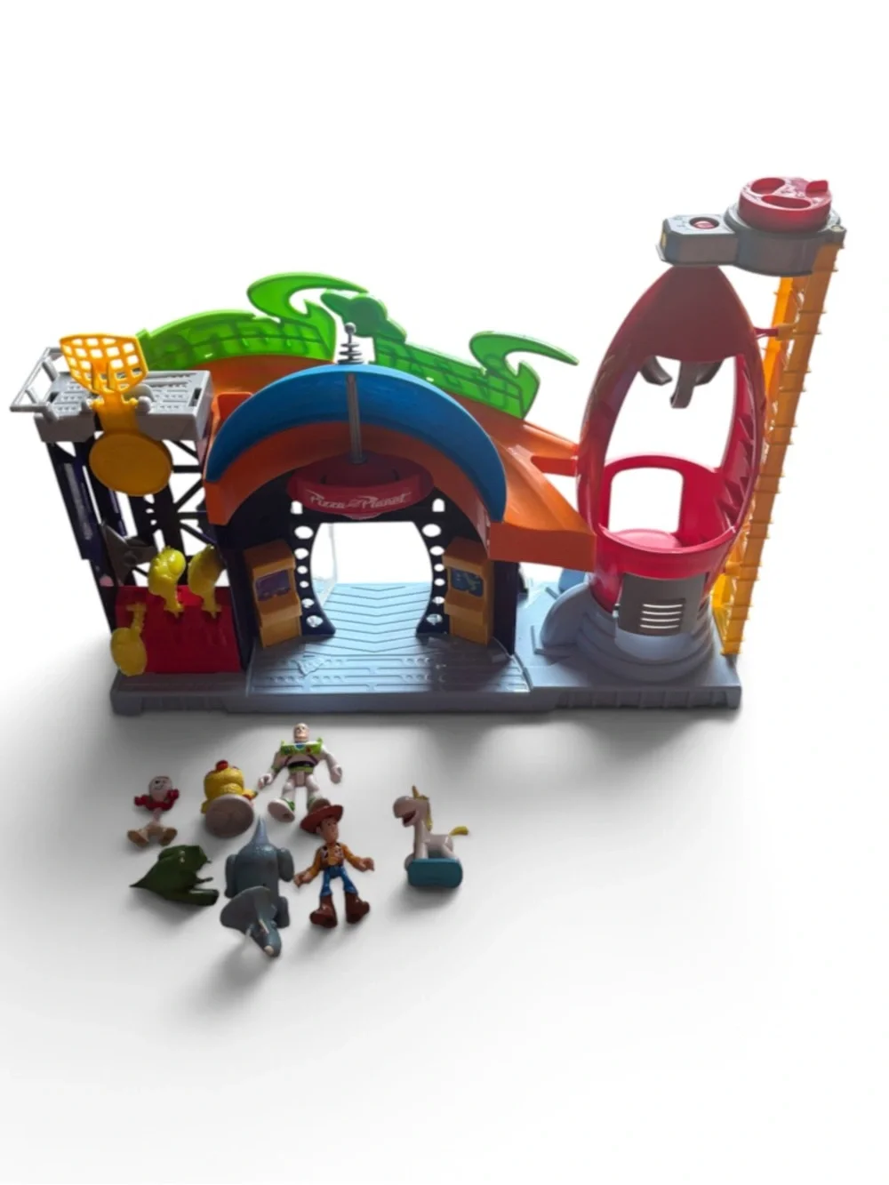 Disney Pixar Fisher Price Imaginext Pixar Pizza Planet Toy Story Playset Woody